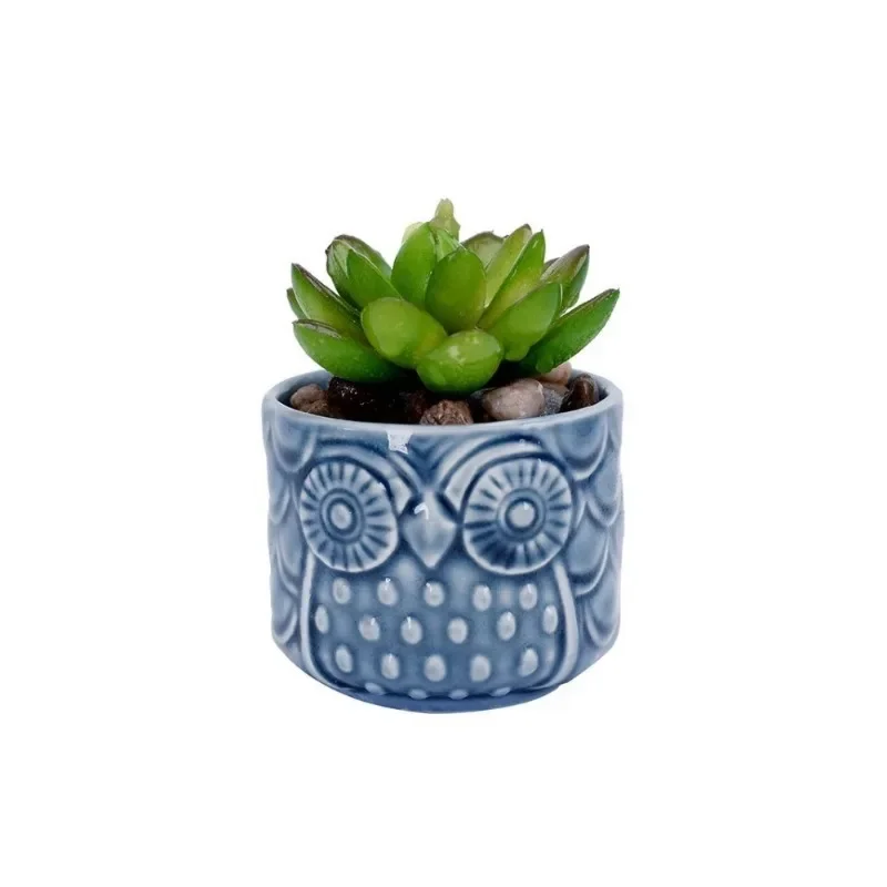 Керамический цветочный горшок в форме совы для растений с мультяшными животными