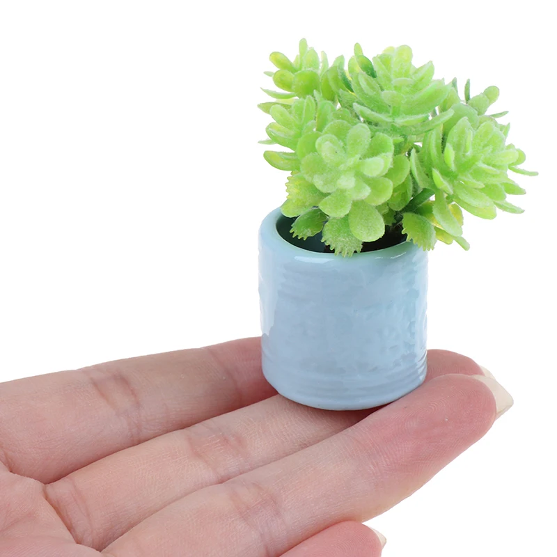 1:12 Миниатюрный кукольный домик Фальшивые растения Церамическая бутылка Расстановка Мебель Миниатюры Аксессуары на.