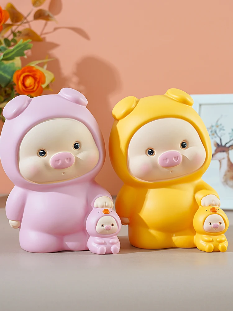

Cute Pig Piggy Bank for Kids Gift Toy Ornament Creative Anti Fall Secret Coin Money Box Living Room tirelire enfant Home Decor