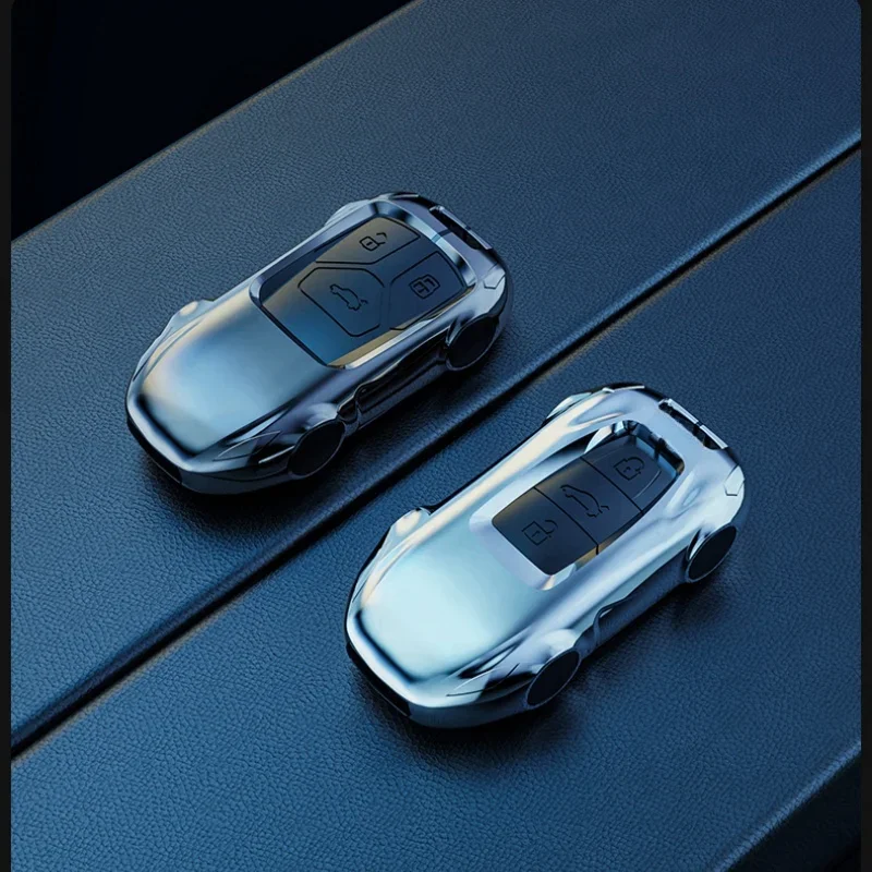 Цинковый сплав силиконовая флейта чехол с брелоком для Audi A3 A6 A7 A8 S8 Q8 E-Tron S3 S6 RS6 S7 RS7