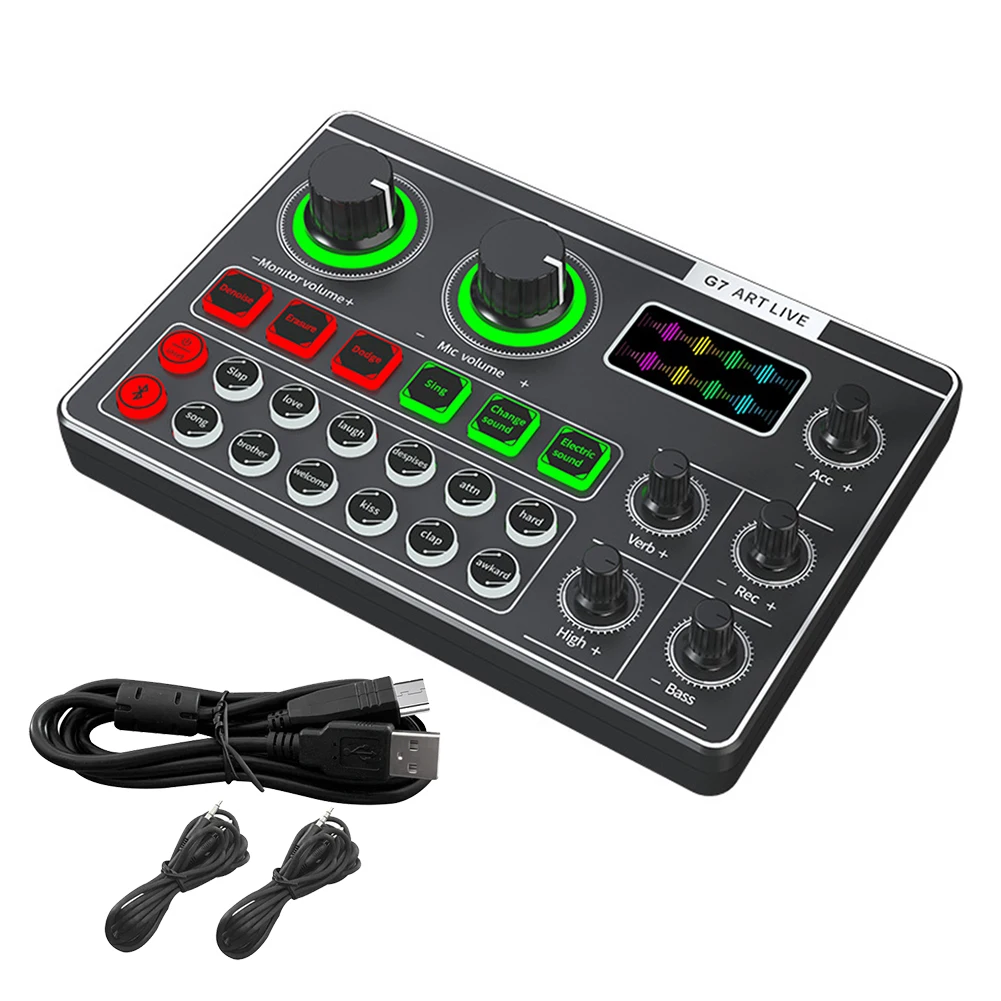 

Gaming Voice Changer Audio Mixer Noise Reduction Music Recording Singing Streaming With Effects Board Live Sound Card