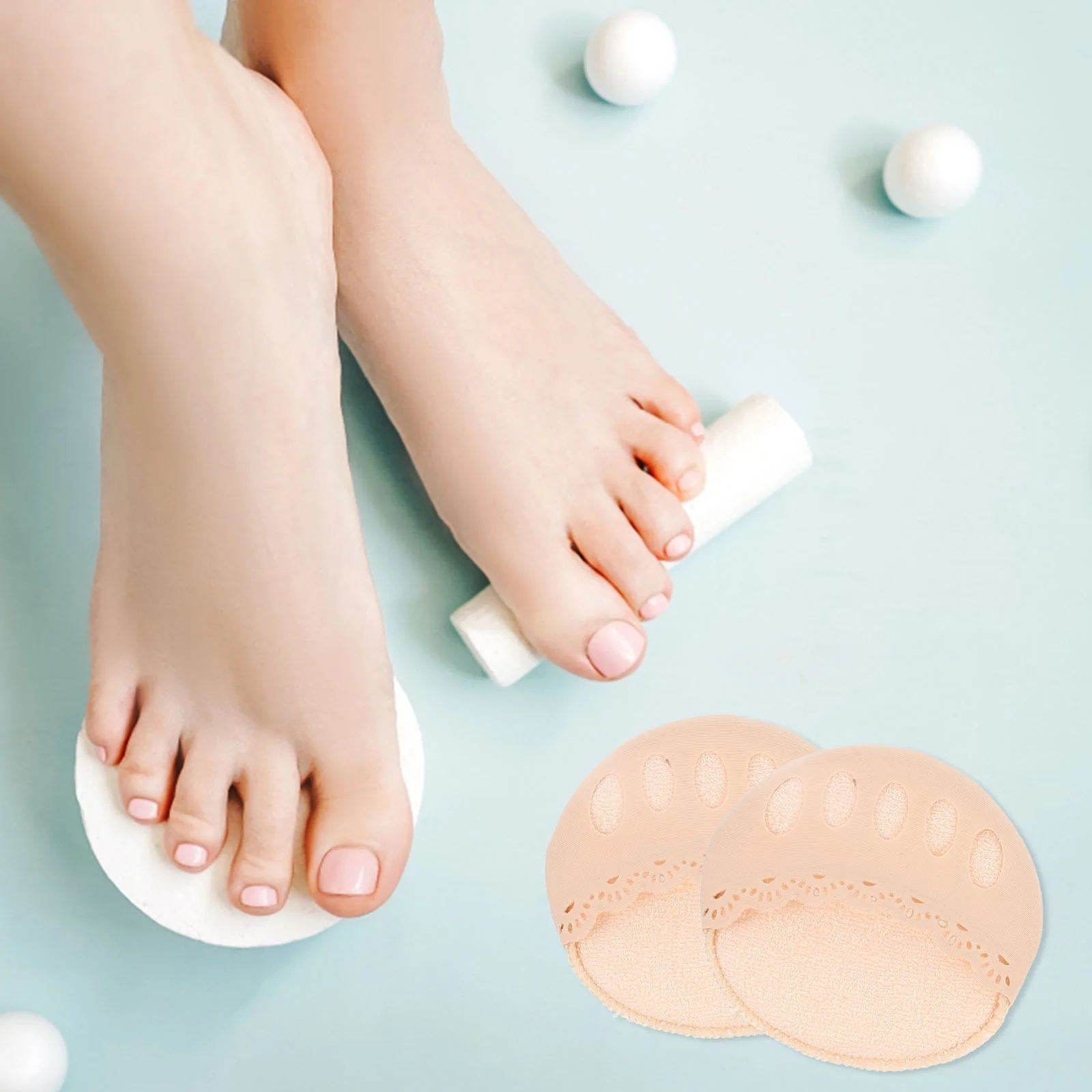 2 Pairs Women Stockings Toe Pad Liner Socks High Heel Comfortable Silk Half Cover Women's Slipper Invisible