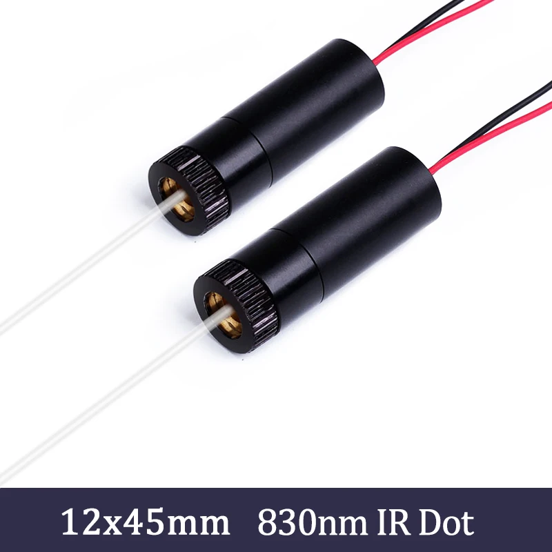 D12X45mm Фокусируемый 830 нм Невидимый свет 1 мВт 5 МВт 10 50 100 ИК-точечный лазерный