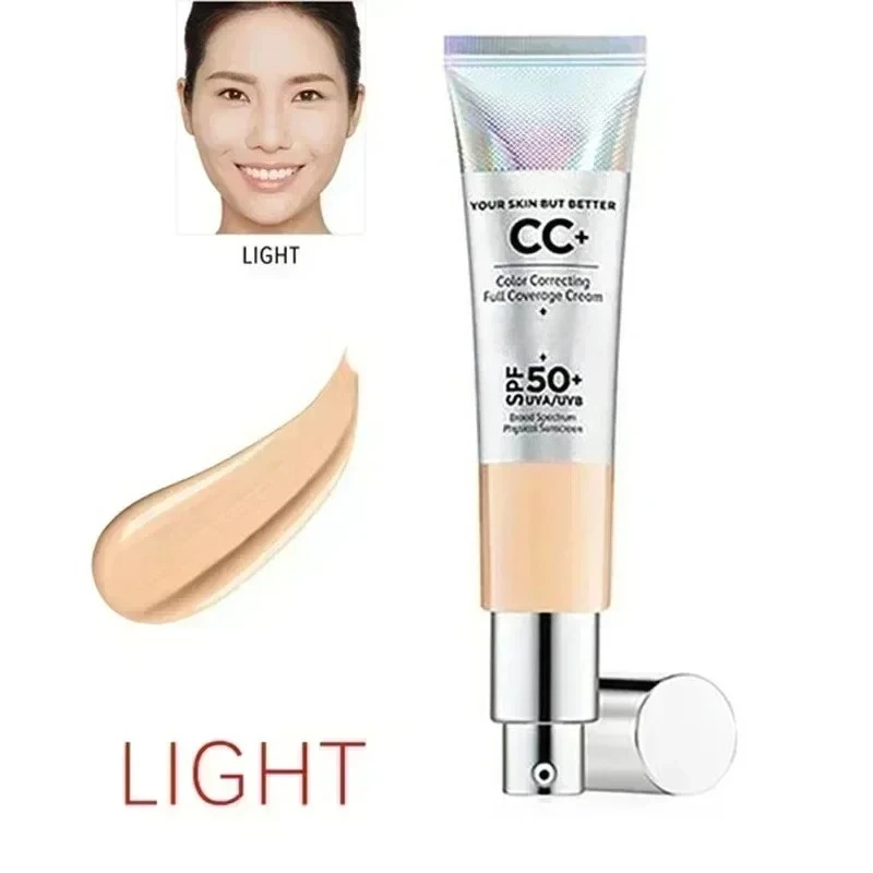 Фото Наборы косметических средств: консилер, CC+ крем SPF50, осветляющий тон кожи, маскирующий поры, солнцезащитный крем, отбеливающая жидкая основа под макияж №1