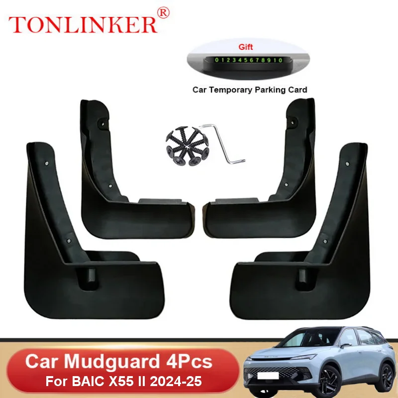 

Автомобильное брызговик TONLINKER для BAIC BEIJING X55 II 2024, брызговики, брызговики, переднее и заднее крыло, аксессуары