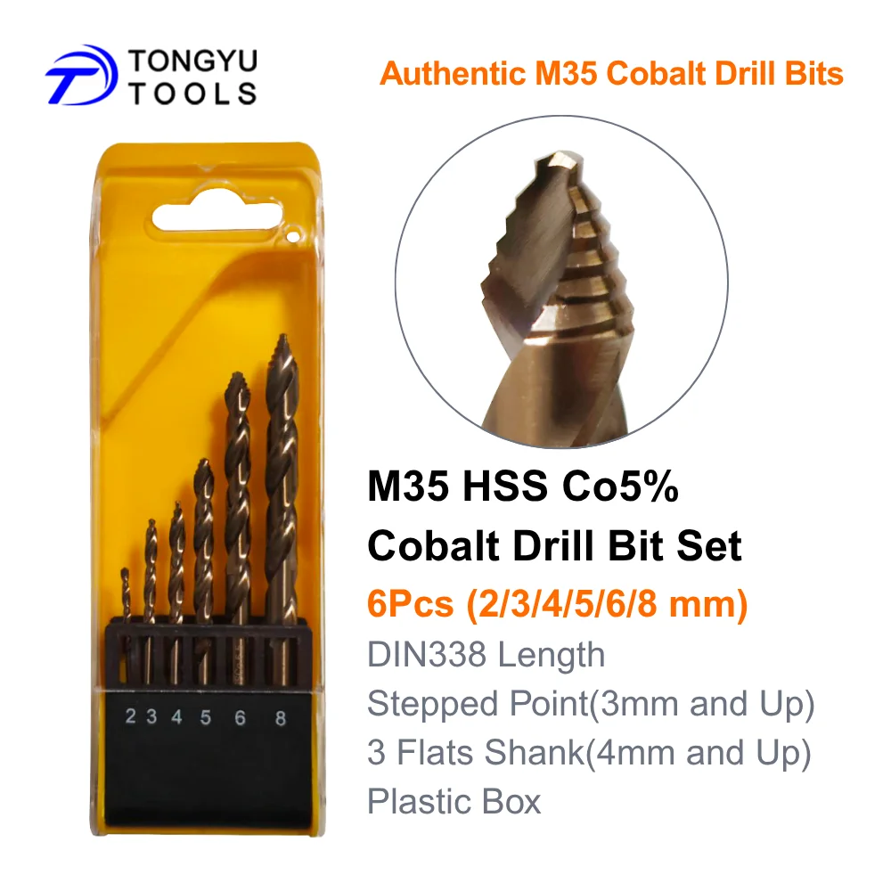 

Набор ступенчатых сверл M35 HSS Co5% 6шт