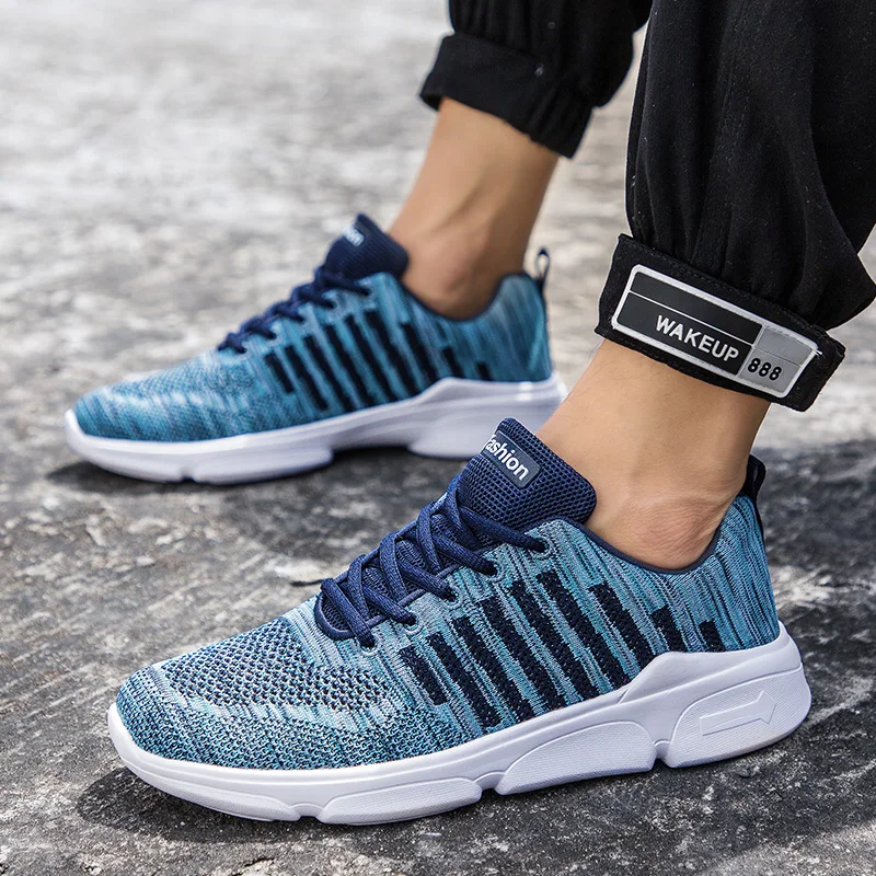 

New Blue Running Shoes Men Comfortable Breathable Sports Men Shoes Lightweight Mesh Men's Sneakers Big Size 48 Athletic Sneakers