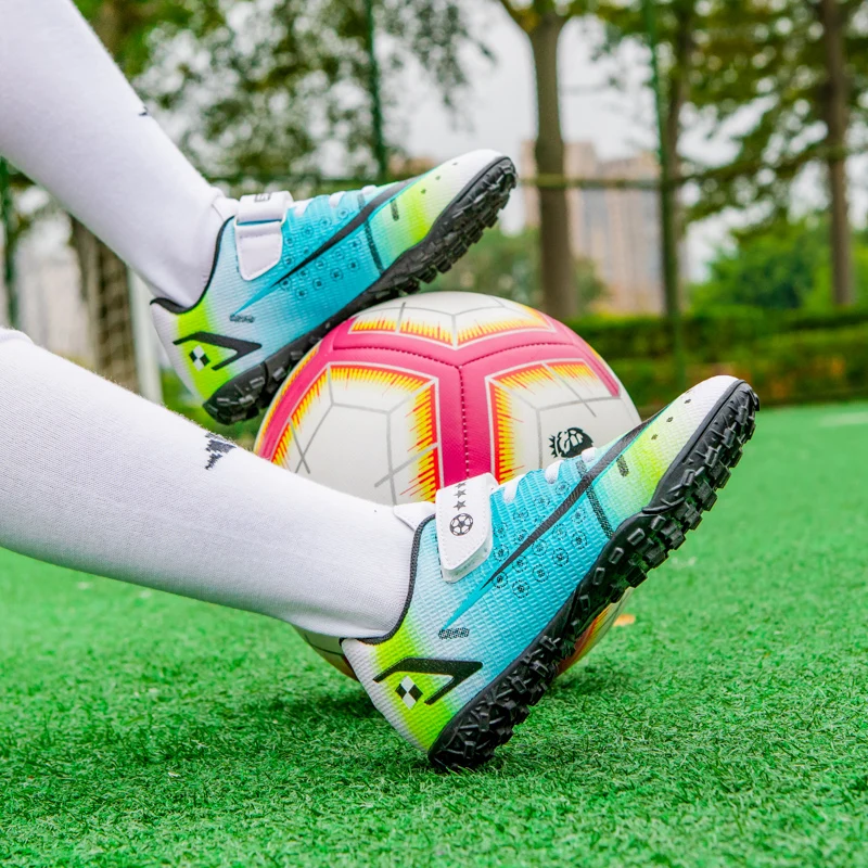 SENAGE New Professional Children Football Shoes Lightweight TF Soccer Shoes Fashion Superstar Kids Football Futsal Sneakers