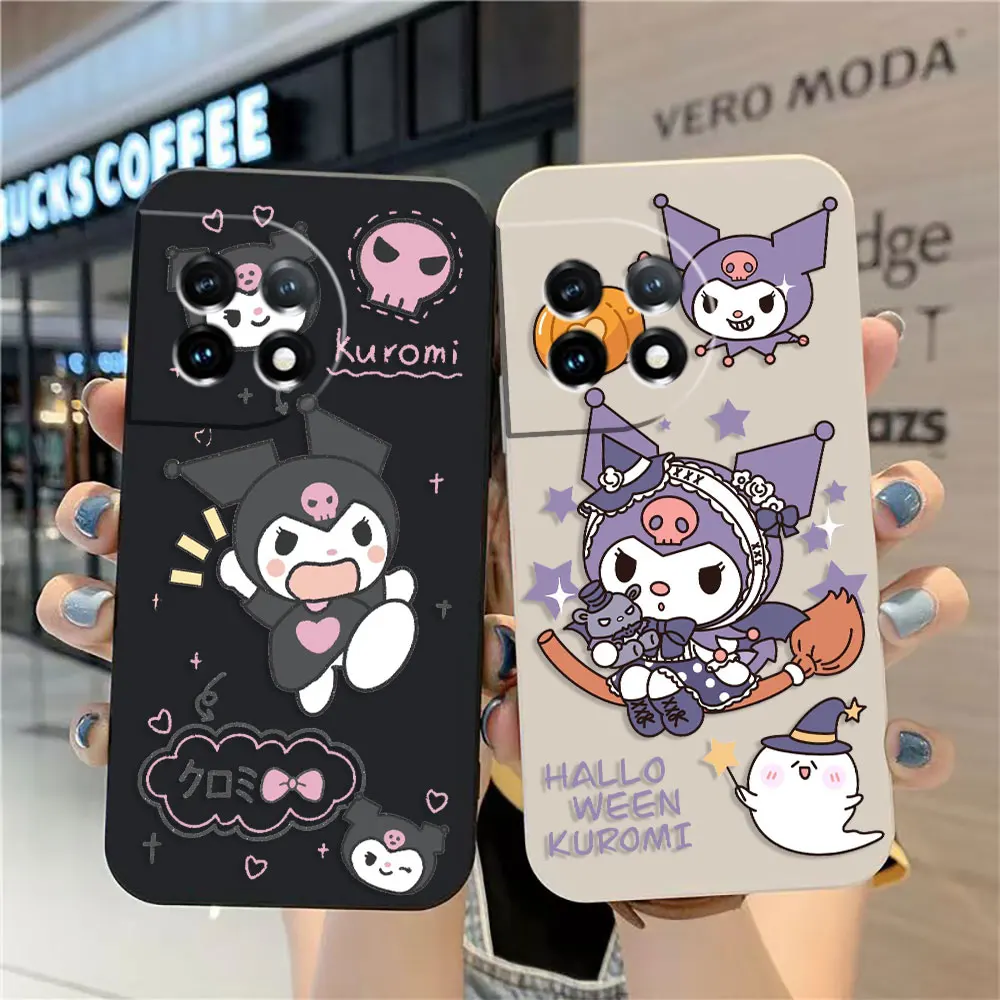 

Case For Oneplus 11 10 9 9R 9RT 8 8T 7 7T ACE 2V NORD CE 2 Lite Pro Case Cover Funda Cqoue Shell Capa Cartoon Cute K-Kuromi Cat