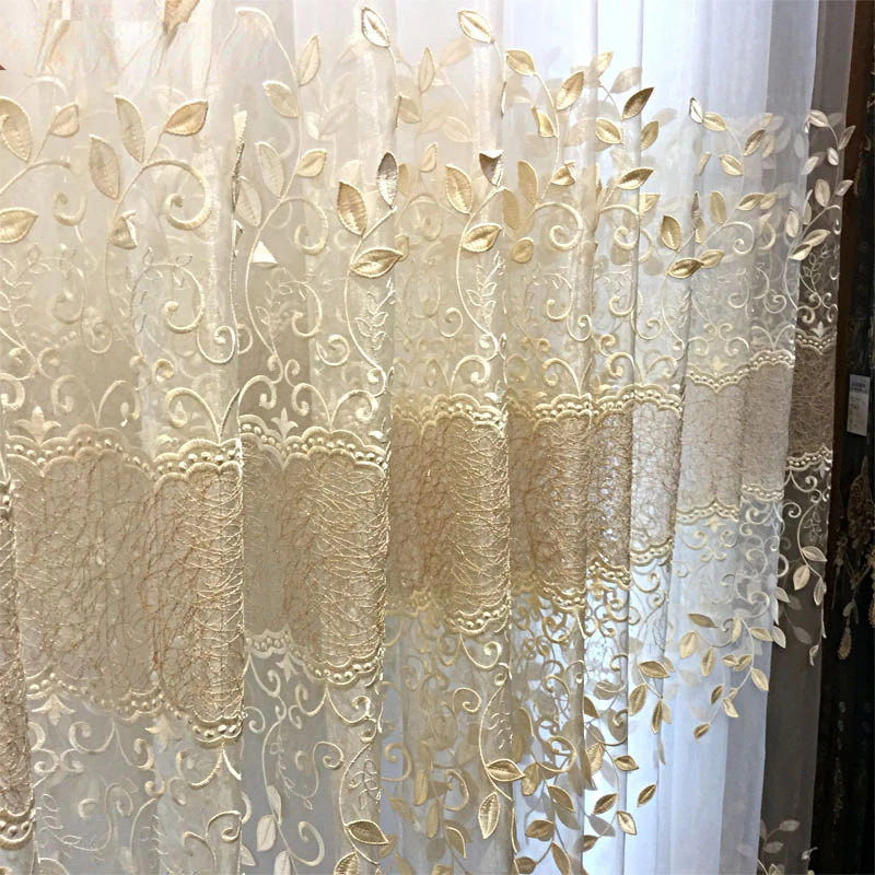 

European Window Curtain Tulles for Living Dining Room Bedroom