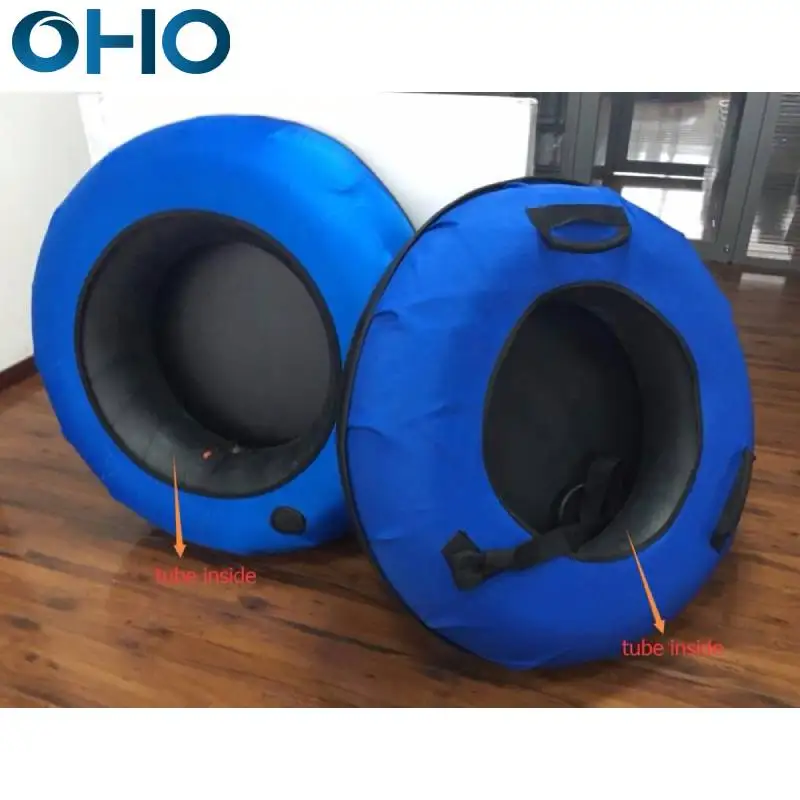 Сверхмощный надувной сани для снега с твердым дном из резины и Оксфордской ткани