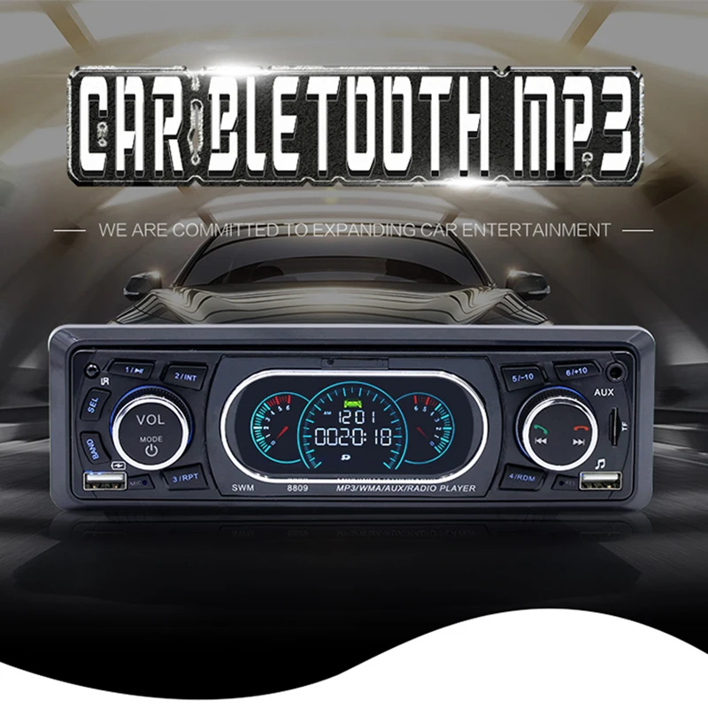 

1-Din Car Radio Bluetooth Car Stereo Car MP3 Player upport USB/FM Receiver with Wireless Remote Controller 60W*4