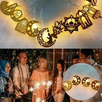 led ramadan moon fairy string light muslim eid mubarak party decor hanging