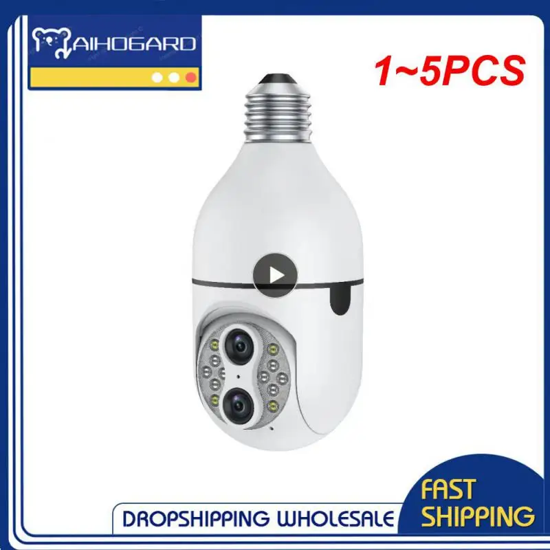 

1~5PCS Dual Lens 4MP E27 WIFI Bulb Camera Indoor 10X Optical Zoom CCTV Auto Tracking Security Surveillance Smart Home 360 PTZ IP