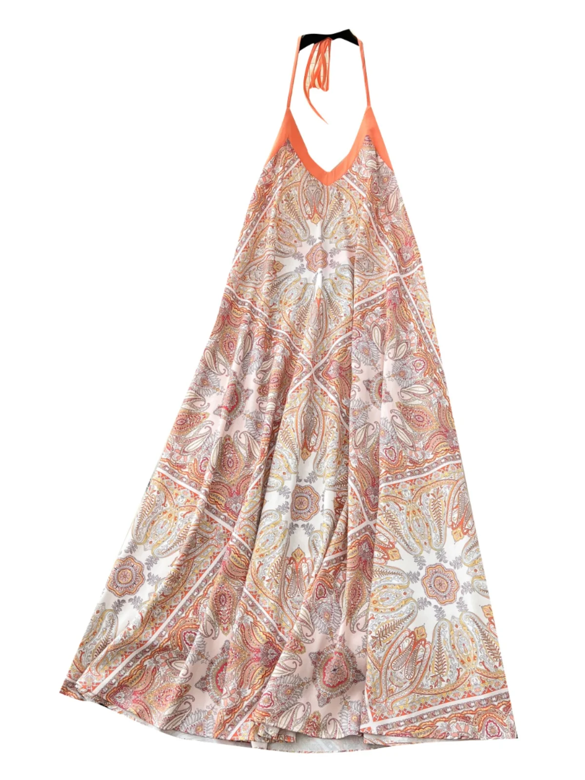 Праздничное платье женское в стиле ретро с v-образным вырезом и висячим на