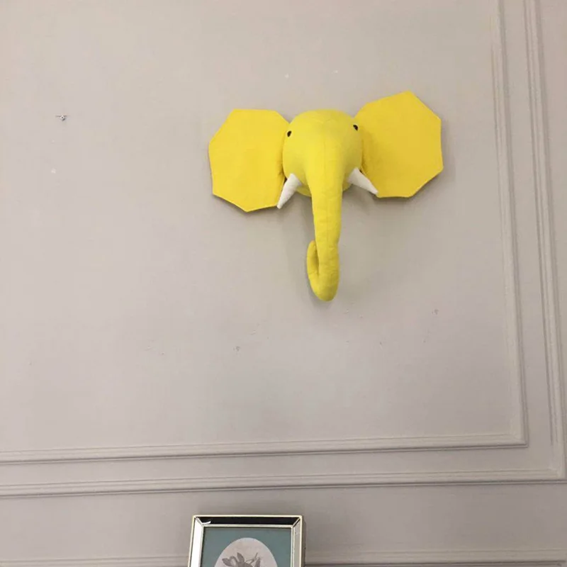 3D голова животного стена милые набивные настенные подвесные игрушки детская