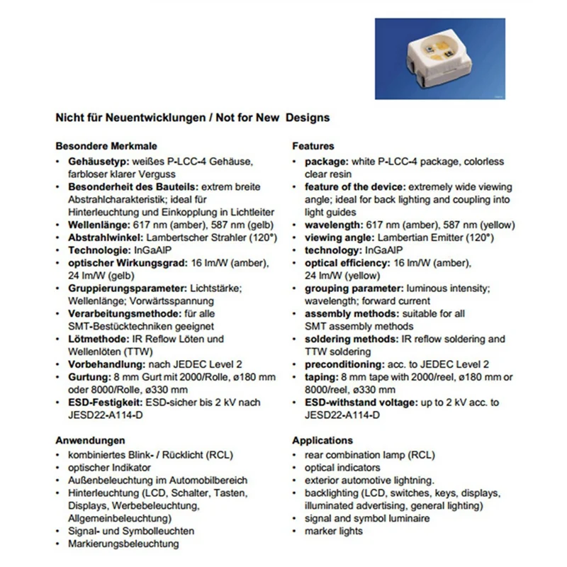 300 шт. 3528 янтарно-желтые фонарики заднего хода 0 1 нм + 50 мА 2 в Вт двухцветные