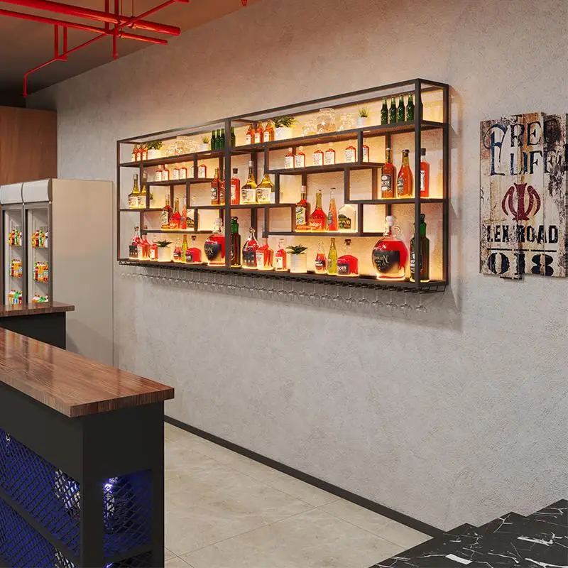 Ликерный отель металлический вестибюль модные шкафы для напитков барные