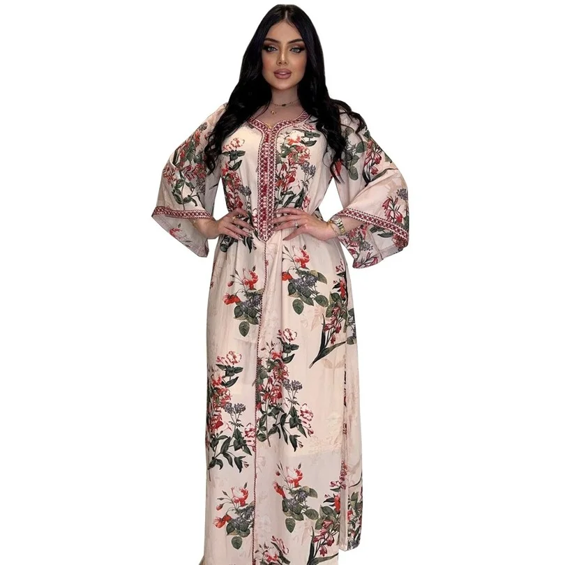 

Caftan Marocain Abaya Dubai Turkey Islam Kaftan Muslim Hijab Dress African Dresses For Women Robe Arabe Musulman Djellaba Femme
