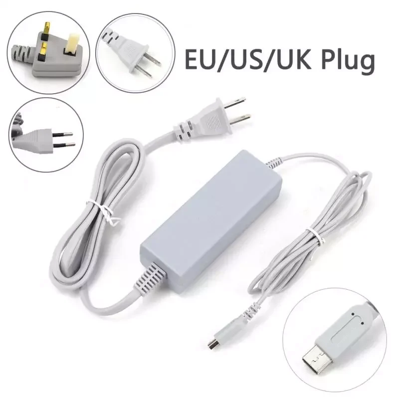 

NEW2023 AC Charger Adapter For Wii U Gamepad 100-240V Home Wall Power Supply US EU Plug Adaptor For Wii U Controller Games Acces