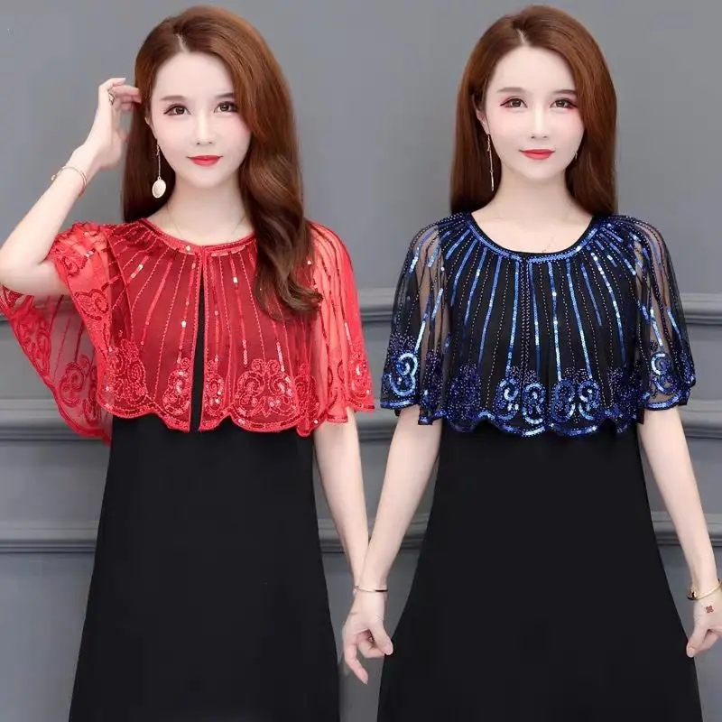 Женское винтажное банкетное платье элегантный маленький жилет с блестками и