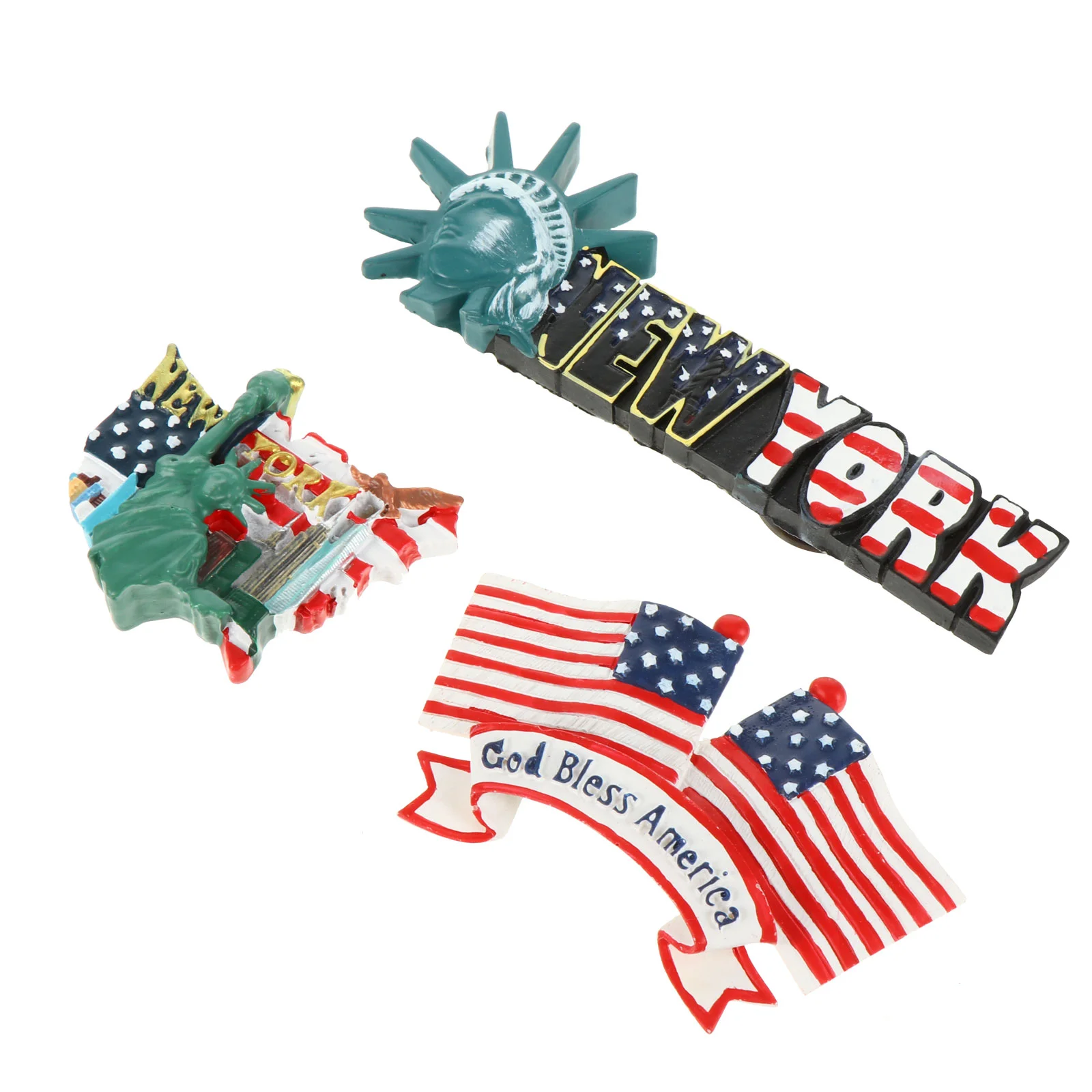 

3pcs Statue of Liberty Magnetic Stickers Creative USA Flag Fridge Decors