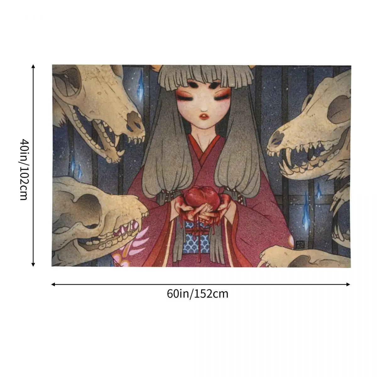 Гобелен Appeasement-TeaKitsune Fox Yokai