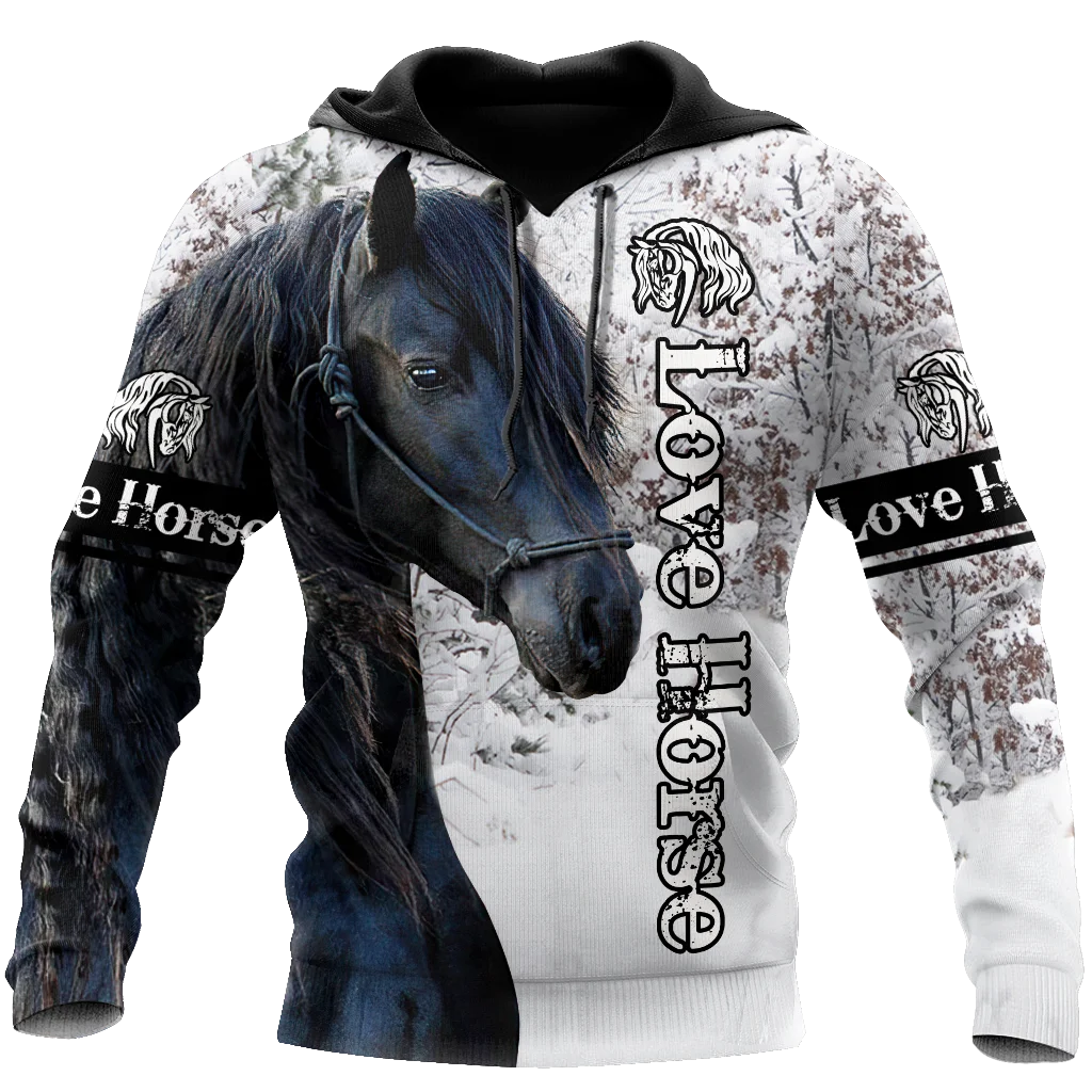 

Прямая поставка, осенние толстовки, мужская толстовка с 3D принтом красивой лошади, уличный пуловер унисекс на молнии, повседневная куртка-76