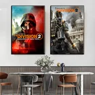 Настенная картина с рисунком Tom Clancy's The Division 2, холст для спальни мальчика, гостиной, домашнего декора