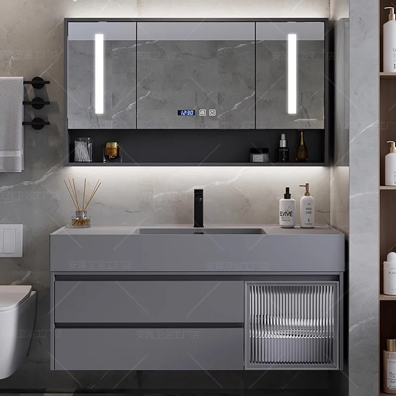 Шкафы для ванной комнаты с умывальником органайзер хранения витрина макияжа