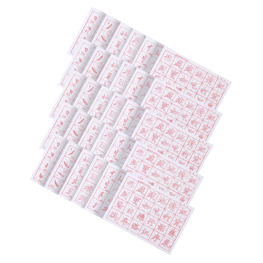 

30 Sheets Chinese Practice Paper Writing Hand Notebook Copy Calligraphy Tool Tracing Rice Caligraphy
