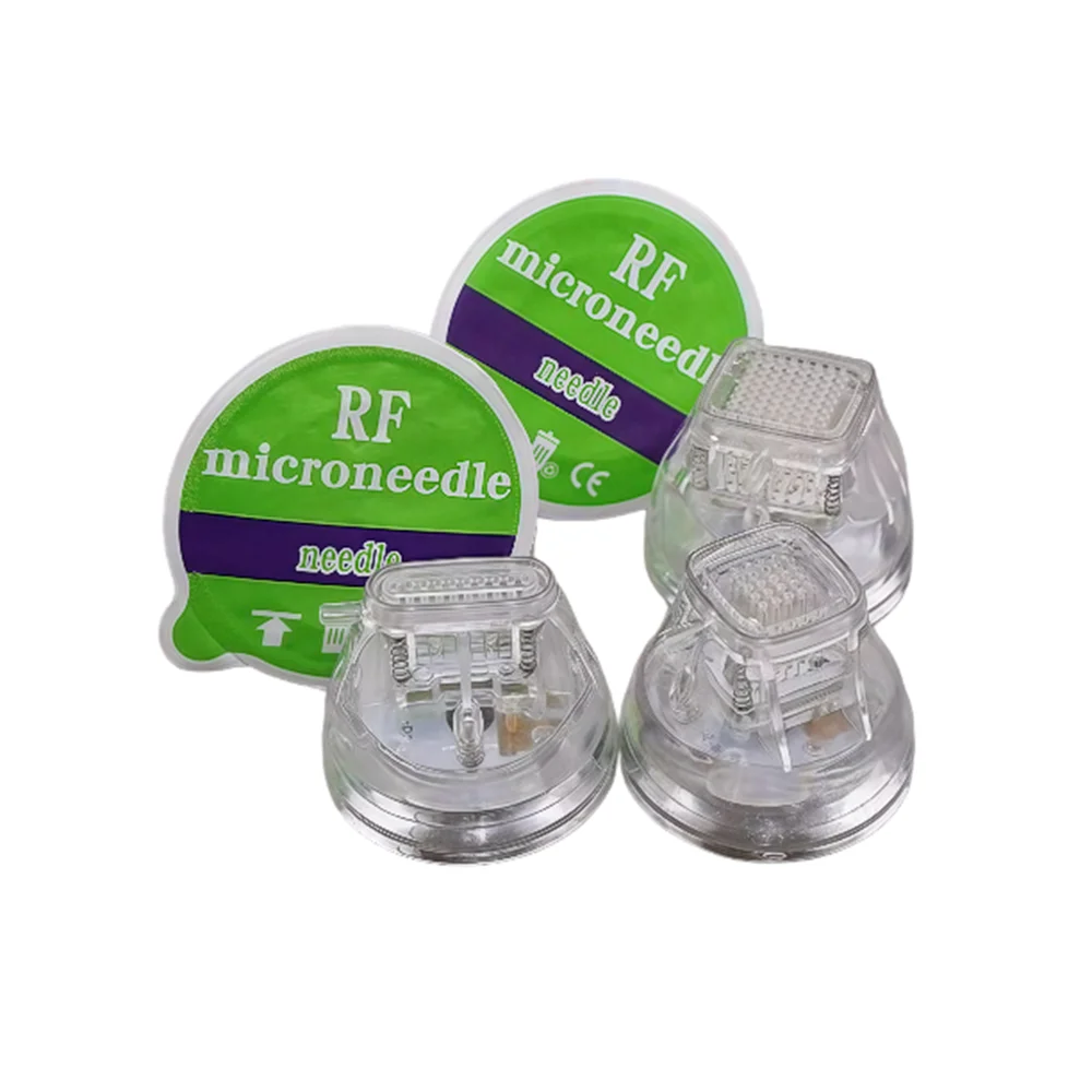 Фото Одноразовые зеленые микроигольные RF-наконечники для игл, 10 контактов, 25 контактов, 64 контакта, нанофракционные RF-картриджи с микроиглами №3