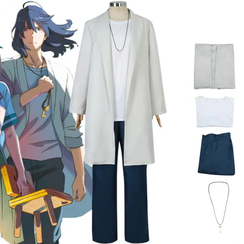 

Костюм джузум из фильма «No Tojimari» для косплея мунаката Сато Мужская куртка Пальто футболка брюки Повседневный костюм ожерелье костюмы на Хэ...