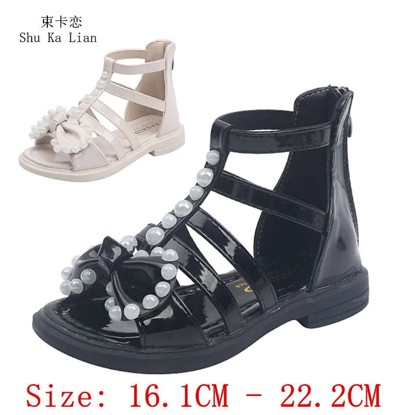 

Girls Sandals Gladiator Flowers Sweet Soft Children Beach Shoes Kids Summer Floral Sandals Princess Fashion Cute High Quality