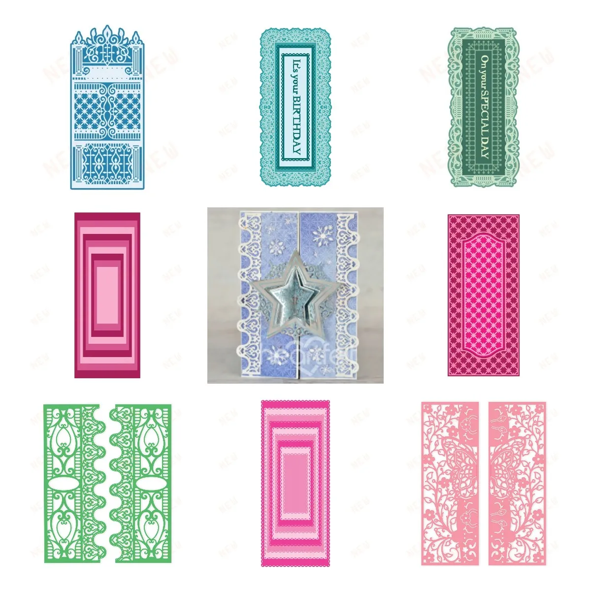 

Slim Ornate Rectangle Cutting Dies New Arrival 2023 Diy Molds Scrapbooking Paper Making Cuts Crafts Template Handmade Card