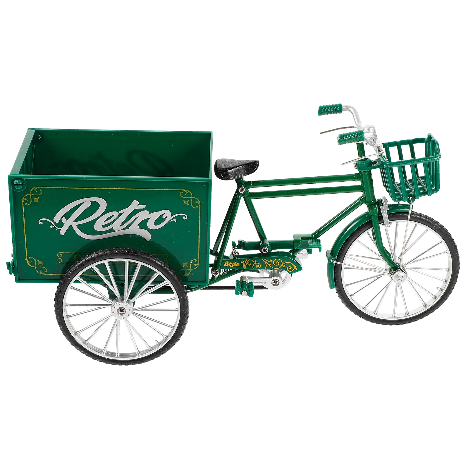 

Desktop Crafts Decoration Tricycle Decorations Alloy Vintage Figurine Office Bicycle