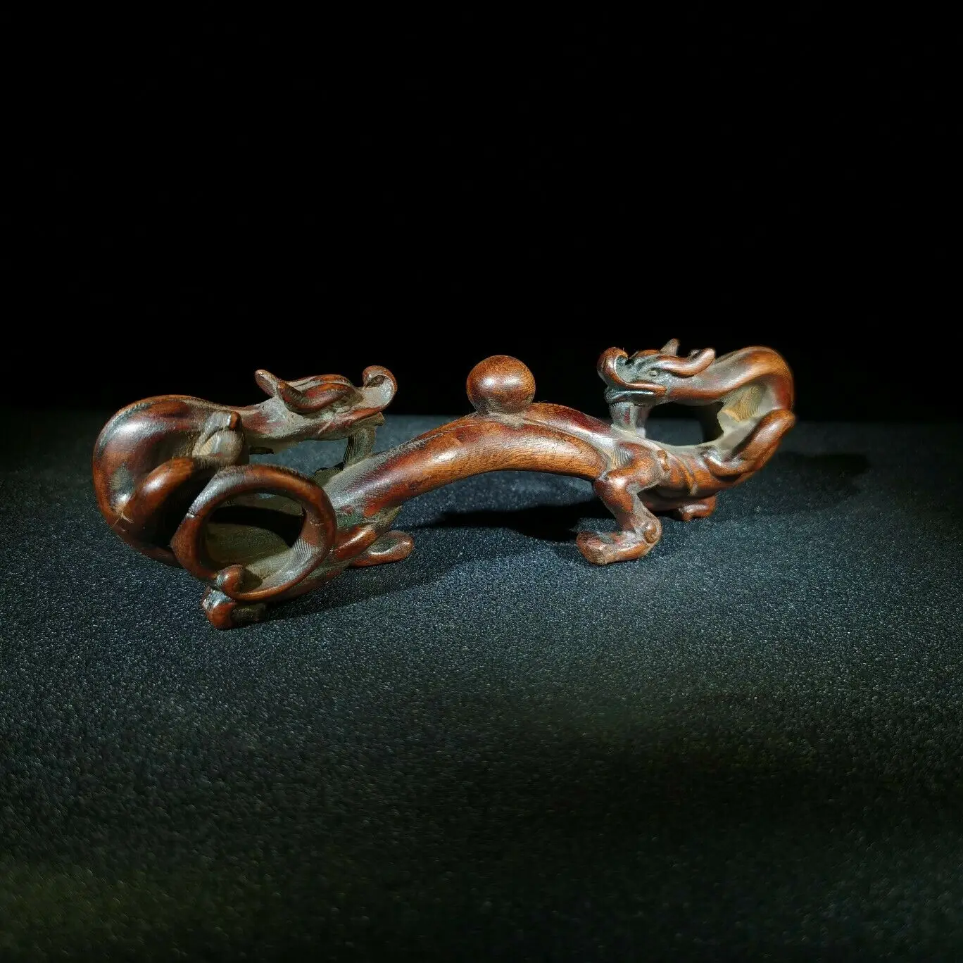 Статуя изящного дракона античная деревянная статуя декоративная подставка для