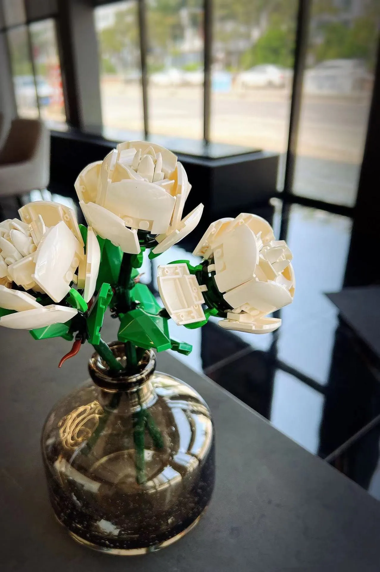 

Букет строительных блоков MOC Flower Rose, маленькие частицы, совместимы с Lego, праздничный подарок, праздничная серия роз, Aldult