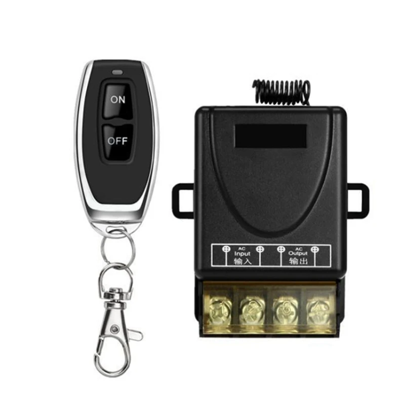 

Пульт дистанционного управления для водяного насоса 10X433 МГц 220 В, 1 канал, 30 А, приемный модуль вкл/выкл, беспроводной радиочастотный передатчик для светильник щения