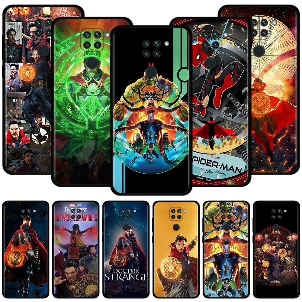 

Phone Case For Xiaomi Redmi Note 9S 9T 9 8T 10 11T 11 8 Pro K40 10C 9A 9C Coque Marvel Spider Man Parker Strange Wanda Maximoff