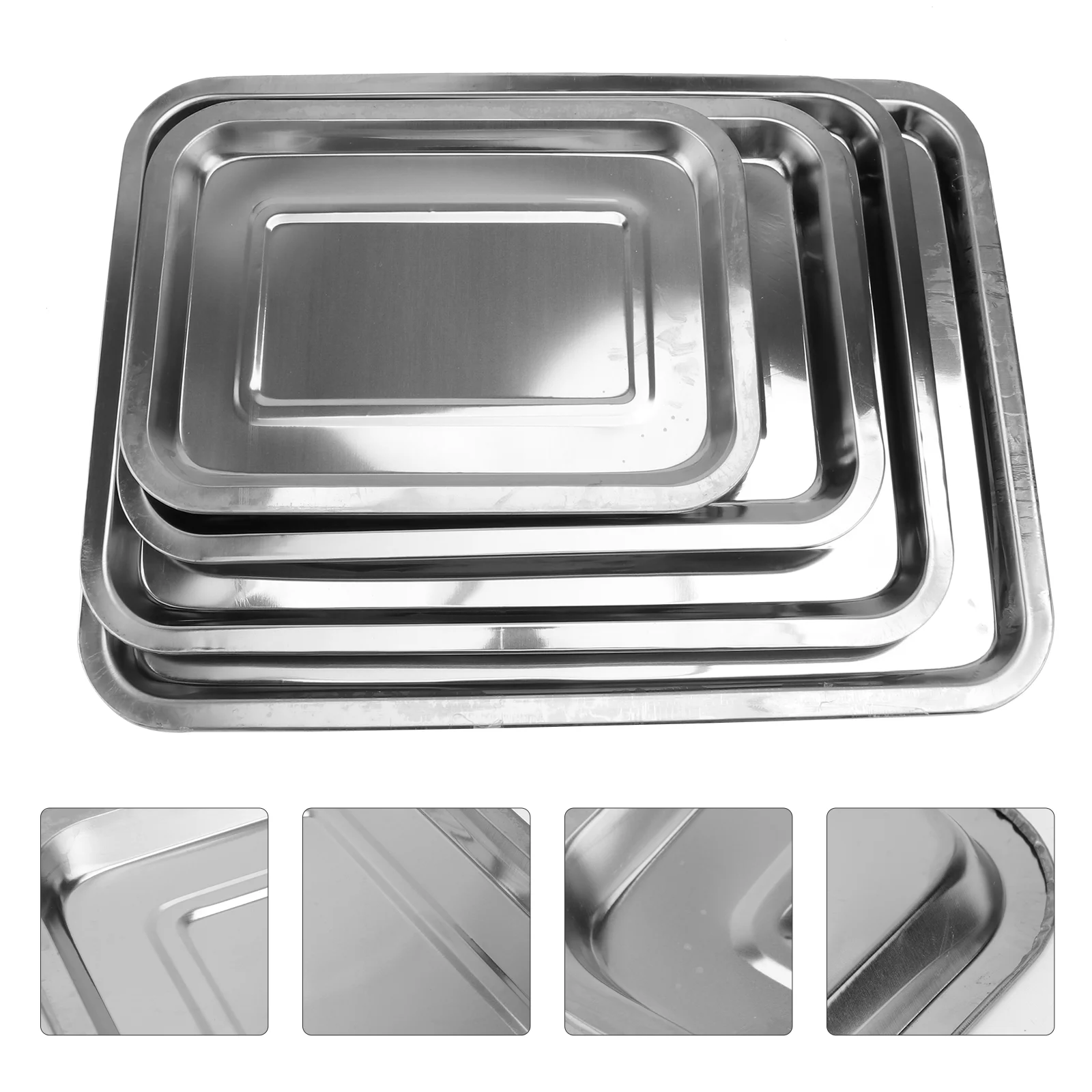 

Tray Baking Sheet Oven Pans Steel Stainless Serving Toaster Tin Cookie Cakebbq Cooking Stick Non Aluminum Grillroasting Pizza