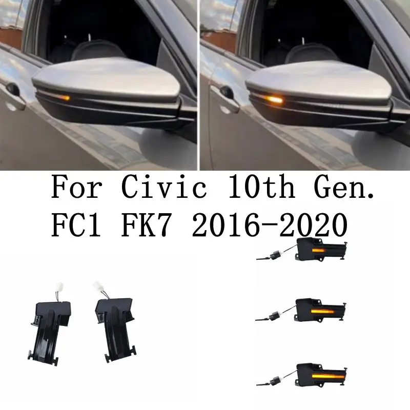 

Car Side Mirror Dynamic Turn Signal Light Sequential Blinker For Honda For Civic MK X MK10 10th FC FK 2016 2017 2018 2019 2020