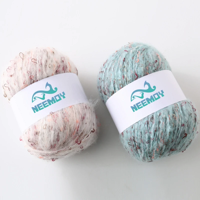 

50g Skin-friendly Mohair Yarn 25g/ball Baby Wool Yarn DIY Hand Knitting Sweater Scarf Supplies Crochet Knitting Thin Thread