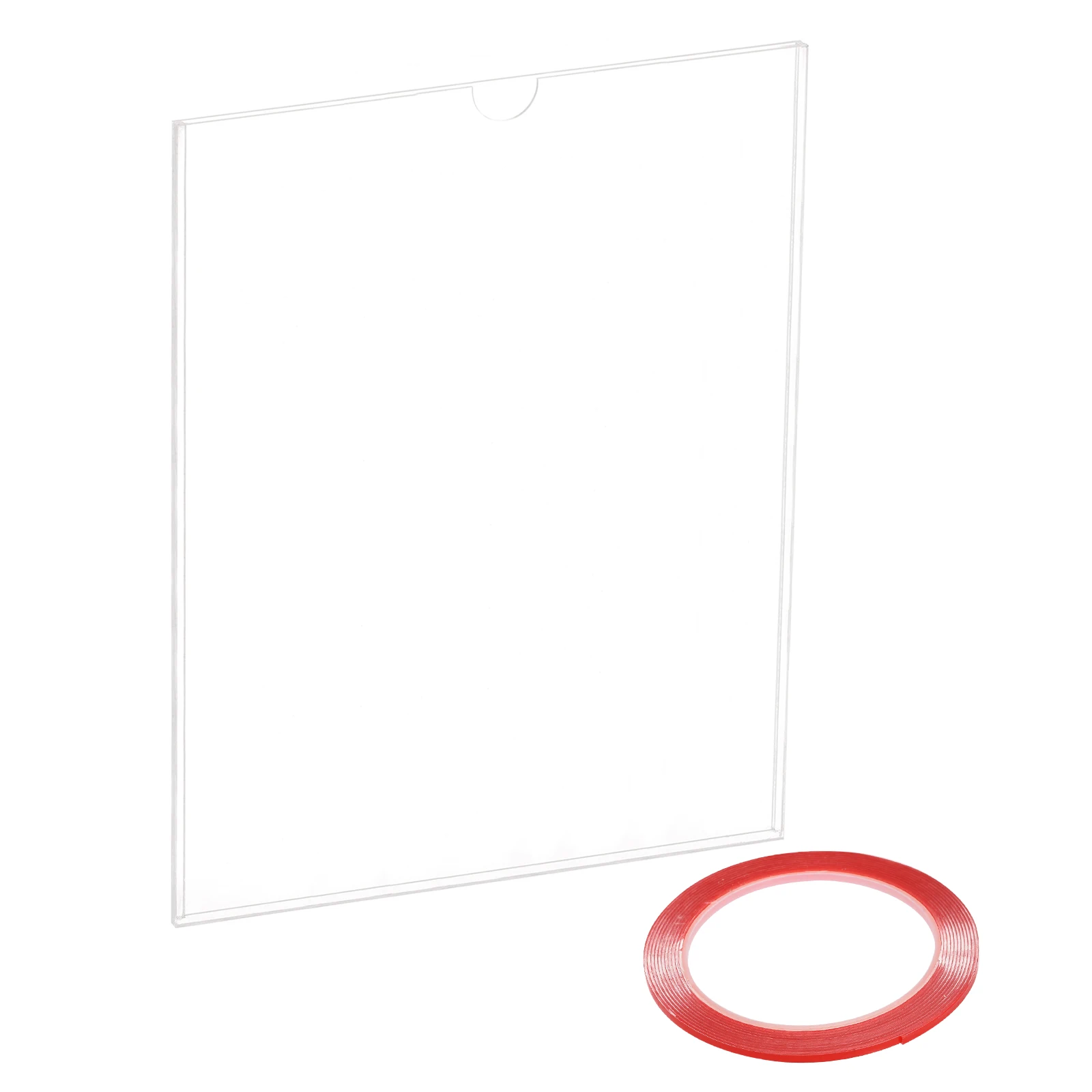

Uxcell Clear Acrylic Sign Holder Picture Paper Vertically Frame 11.7x8.3inch with Double Sided Adhesive Strip for Home 3 Pcs