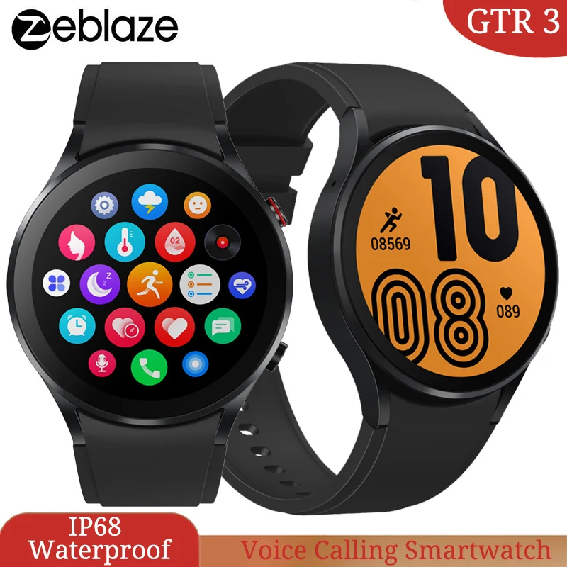 

Zeblaze GTR 3 Voice Calling Bluetooth Smartwatch Men 240+ Watch Faces 1.32" IPS 360*360 Pixels Display Wrist Temperature Fitness