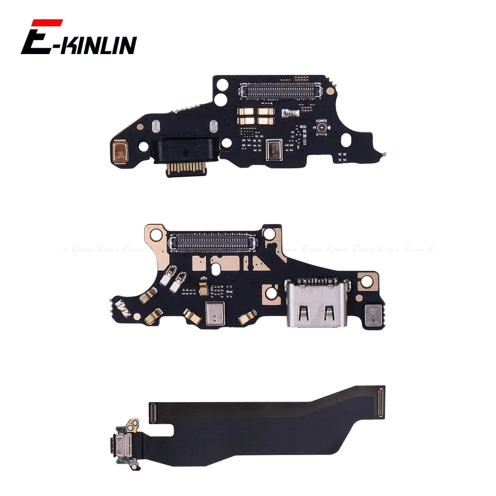 

Power Charging Connector Plug Port Dock Board With Mic Flex Cable For HuaWei Mate 20 X 10 9 Pro Lite P Smart Plus 2019 2020 2021