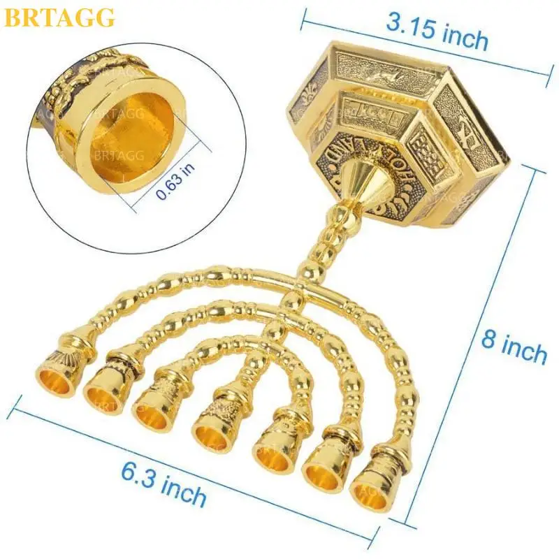 Дешево BRTAGG Menorah, 12 племен Израиля, Менора, храм Jerusма, 7 веток, еврейские подсвечники, подарок на Рождество, святая земля