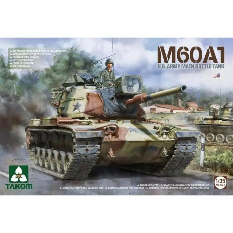 

Набор для хобби TAKOM 2132 1/35 основной боевой танк США M60A1-набор моделей DIY Toy