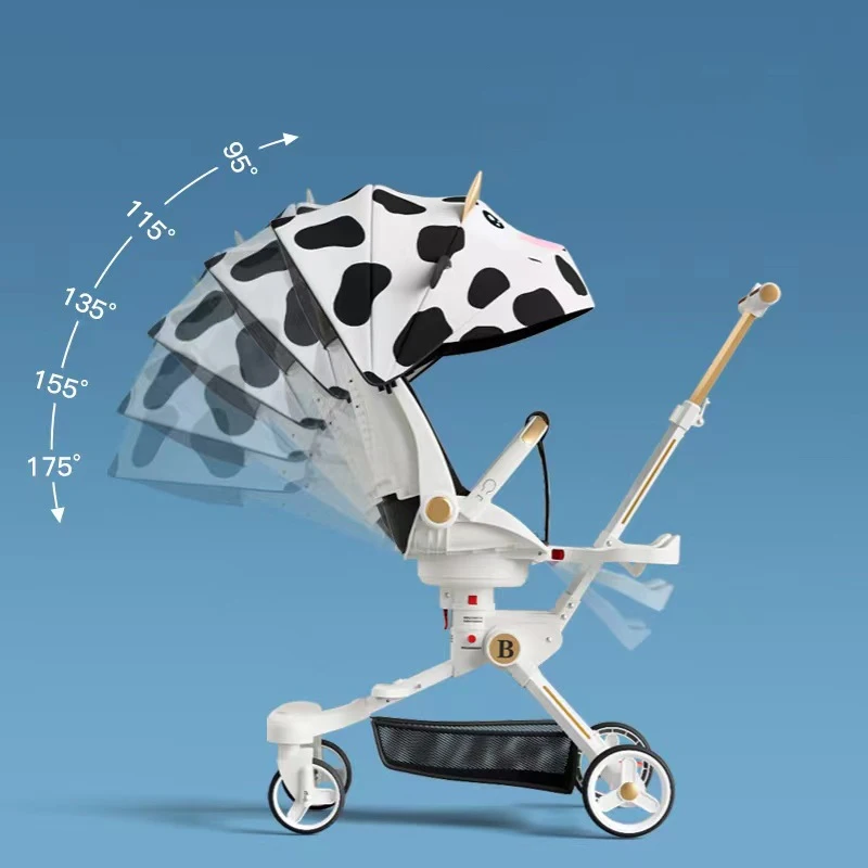 2022 New Baby Strollers One-click Folding Light Stroller for Newborns High Landscape Baby Pram Kids Adjustable Seat Travel Cars enlarge
