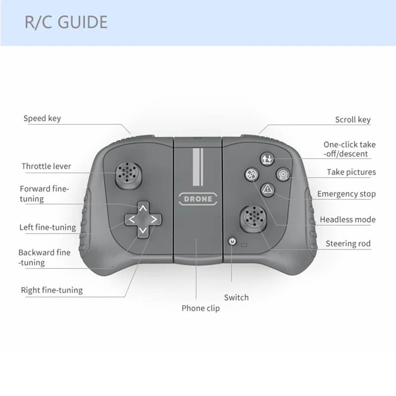 Электрический мини-Дрон S17 RC складной Квадрокоптер с дистанционным управлением 4K